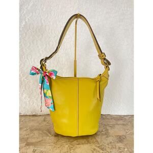 COACH 11422 Bleecker lime Duffle Bucket Bag shoulder bag convertible crossbody